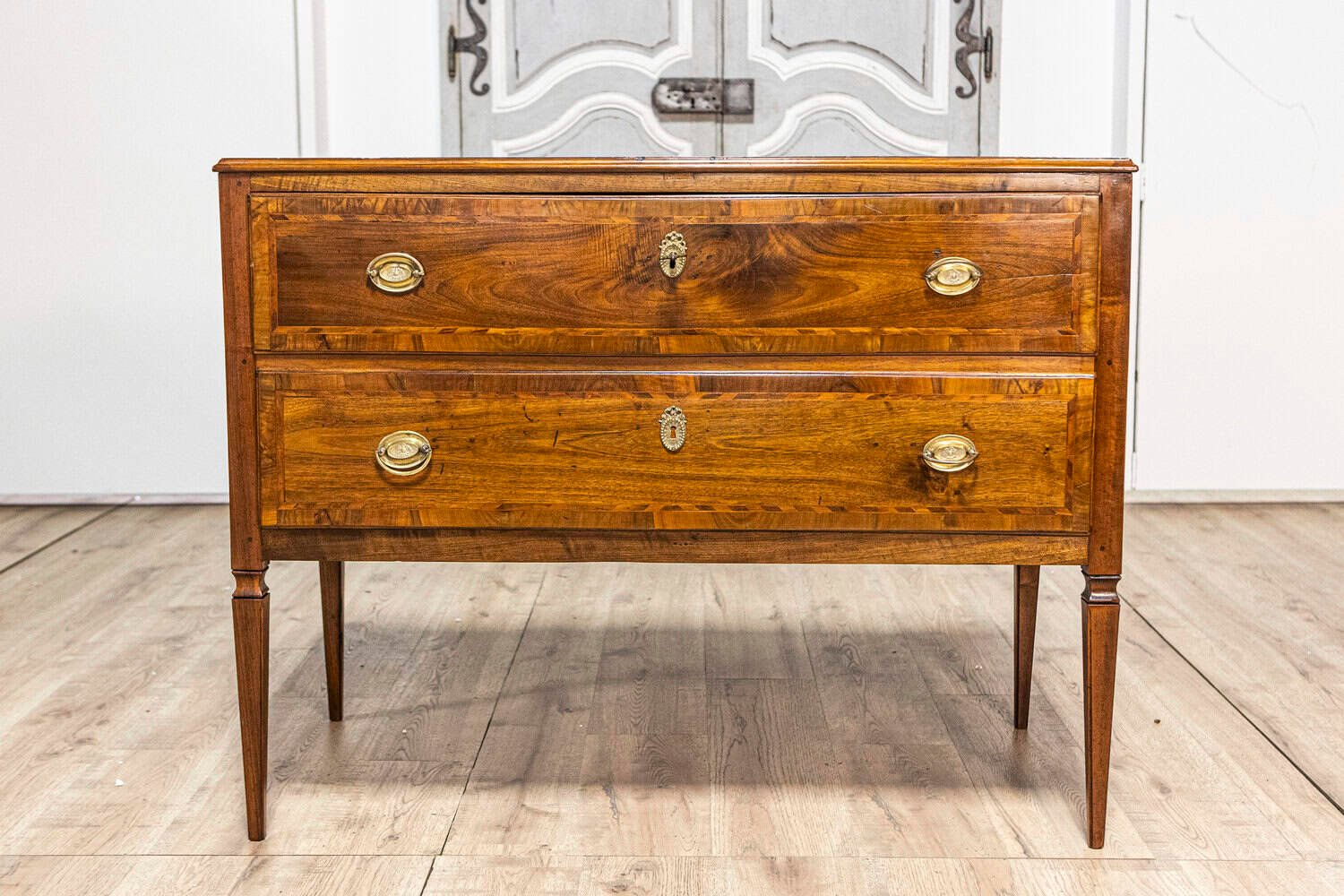 19th Century Italian Neoclassical Commode — Walnut with Patina - JAA