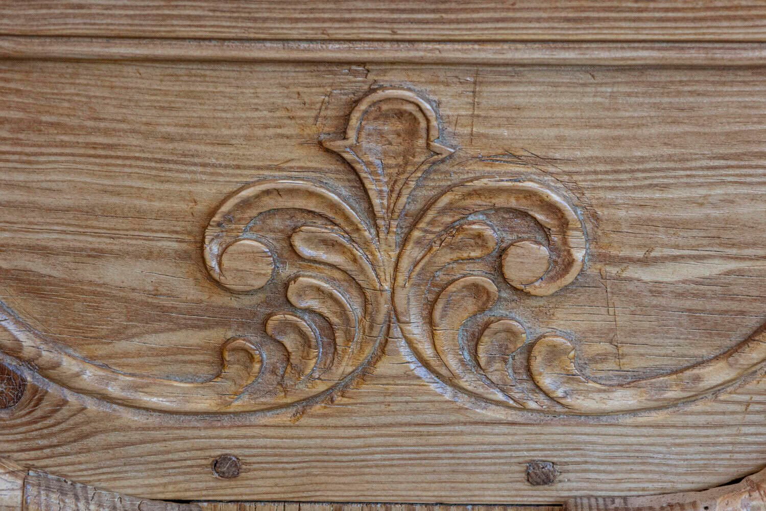 On Hold - French Louis XV Style 1880s Wooden Buffet with Carved Apron and Molded Doors - JAA