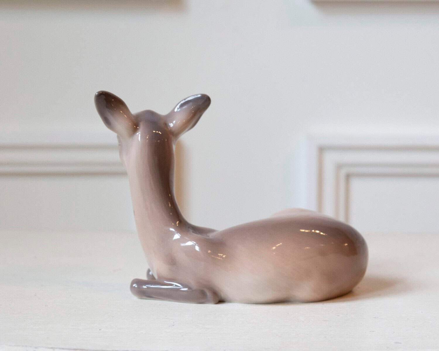 Danish Mid-20th Century Dahl Jensen Copenhagen Porcelain Deer Figurine - JAA