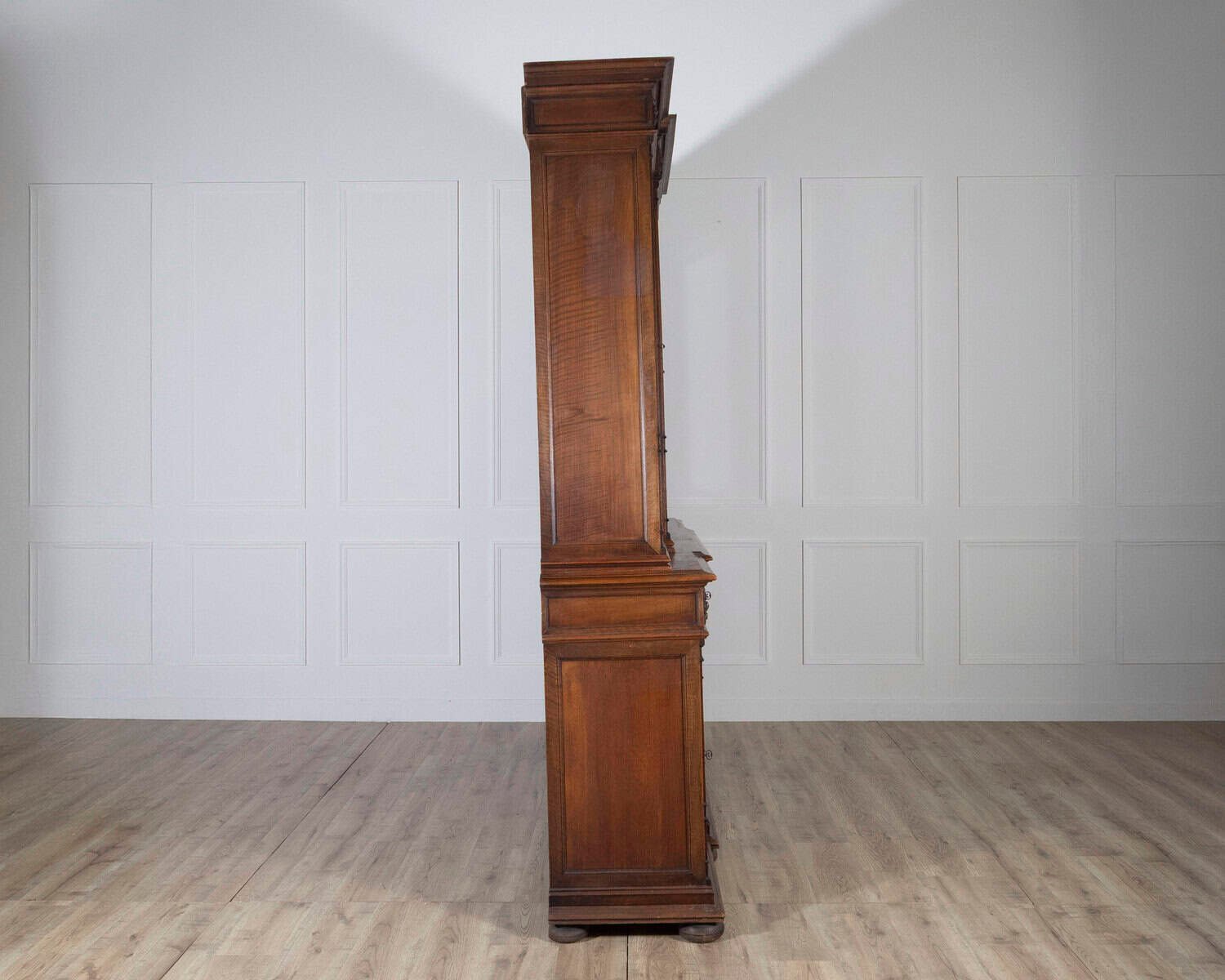 19th Century French Louis XVI Style Walnut 8-Door Bookcase - JAA