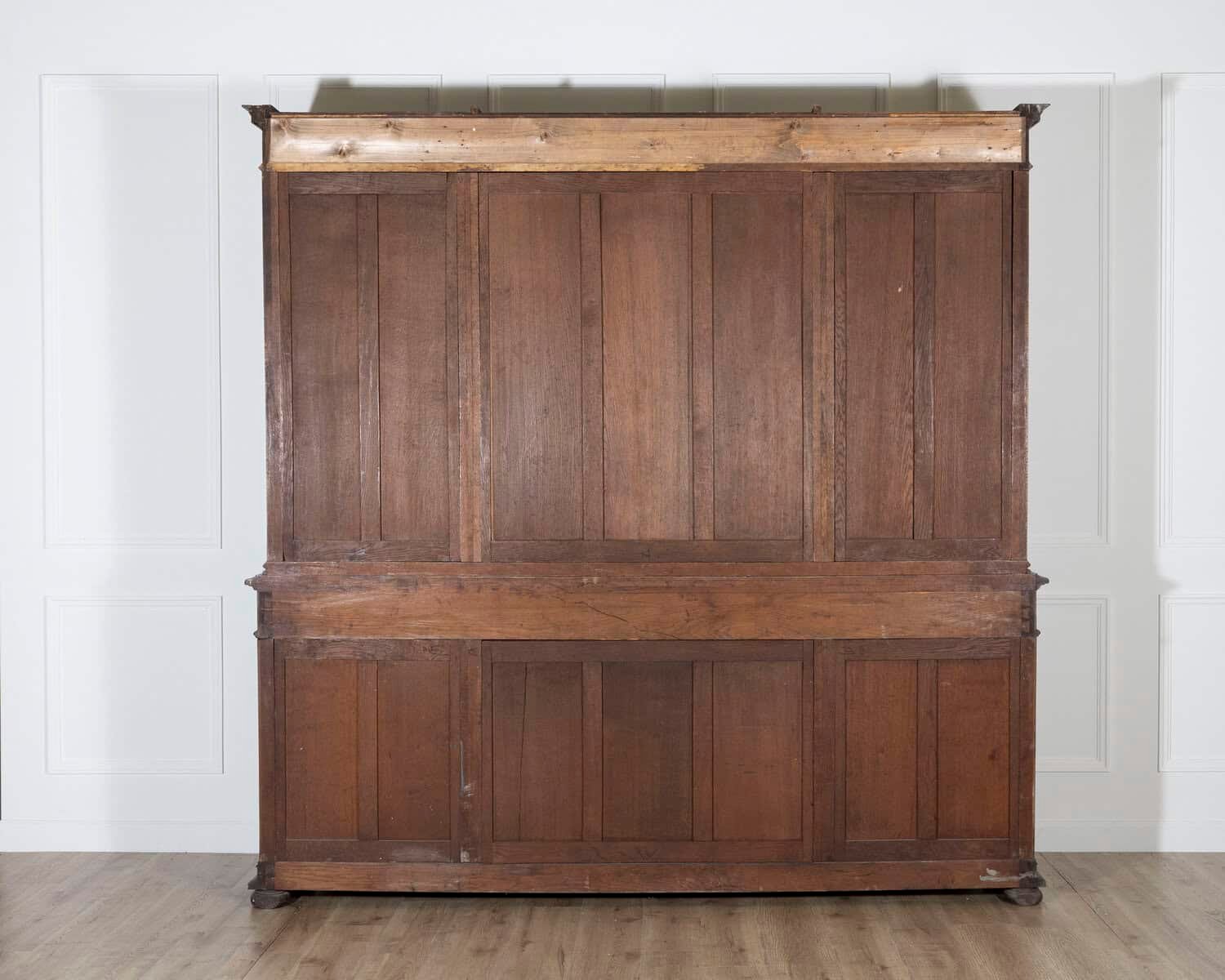 19th Century French Louis XVI Style Walnut 8-Door Bookcase - JAA