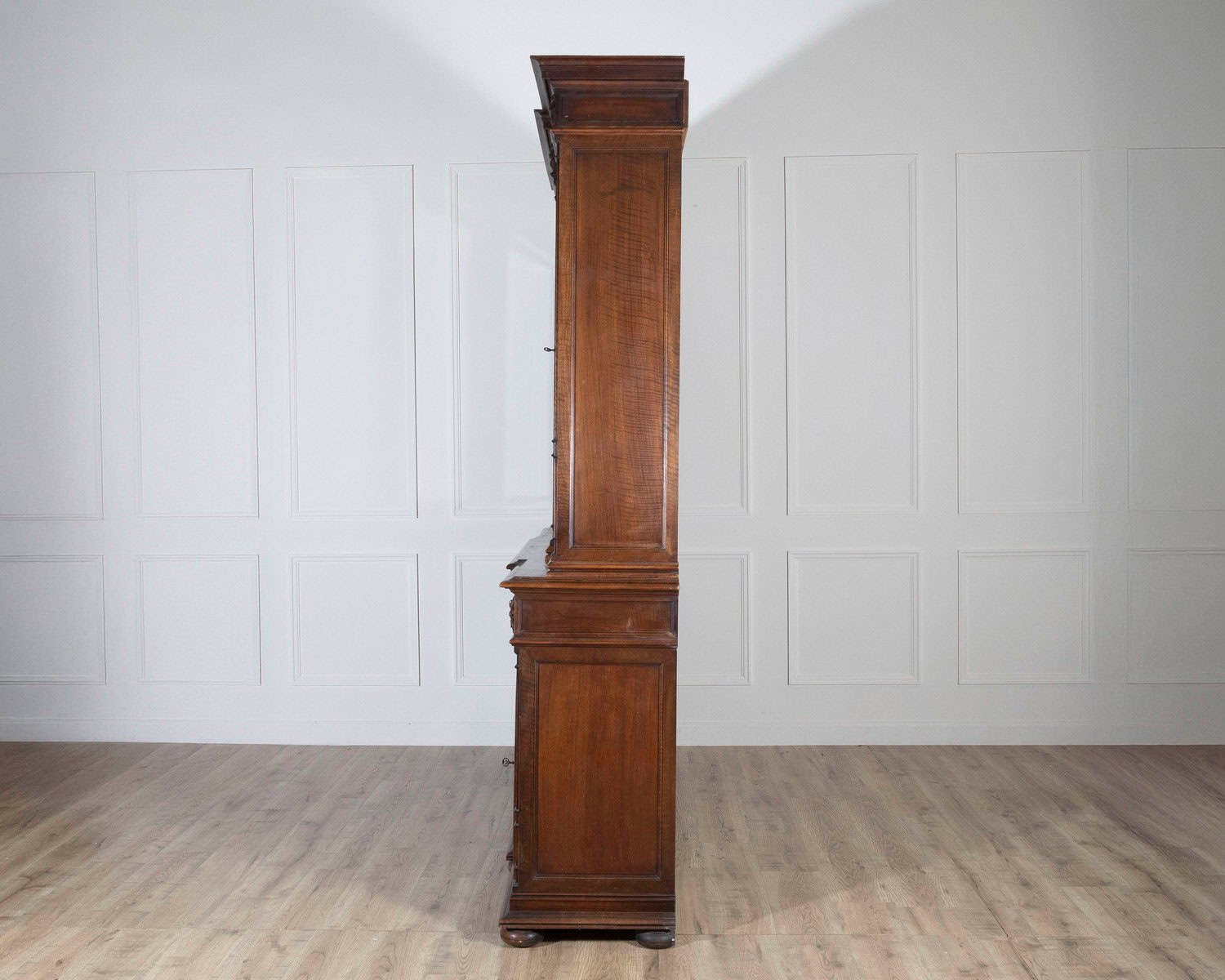 19th Century French Louis XVI Style Walnut 8-Door Bookcase - JAA