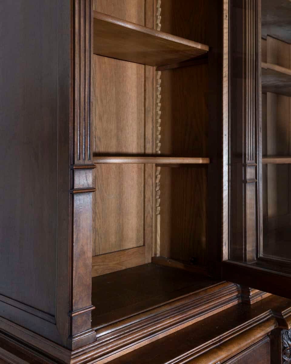 19th Century French Louis XVI Style Walnut 8-Door Bookcase - JAA