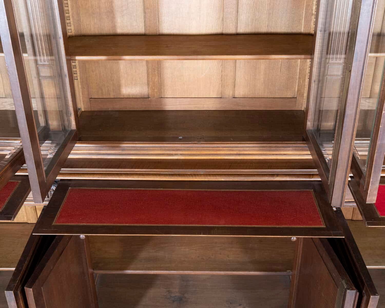 19th Century French Louis XVI Style Walnut 8-Door Bookcase - JAA