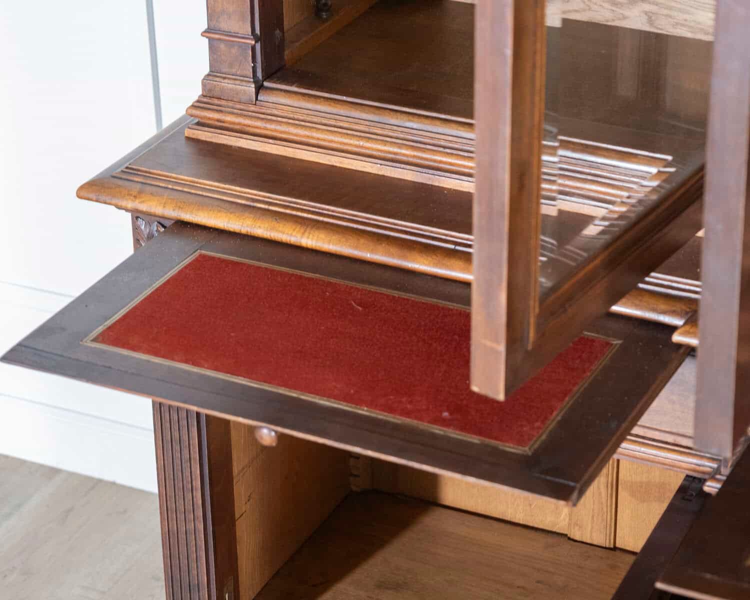 19th Century French Louis XVI Style Walnut 8-Door Bookcase - JAA