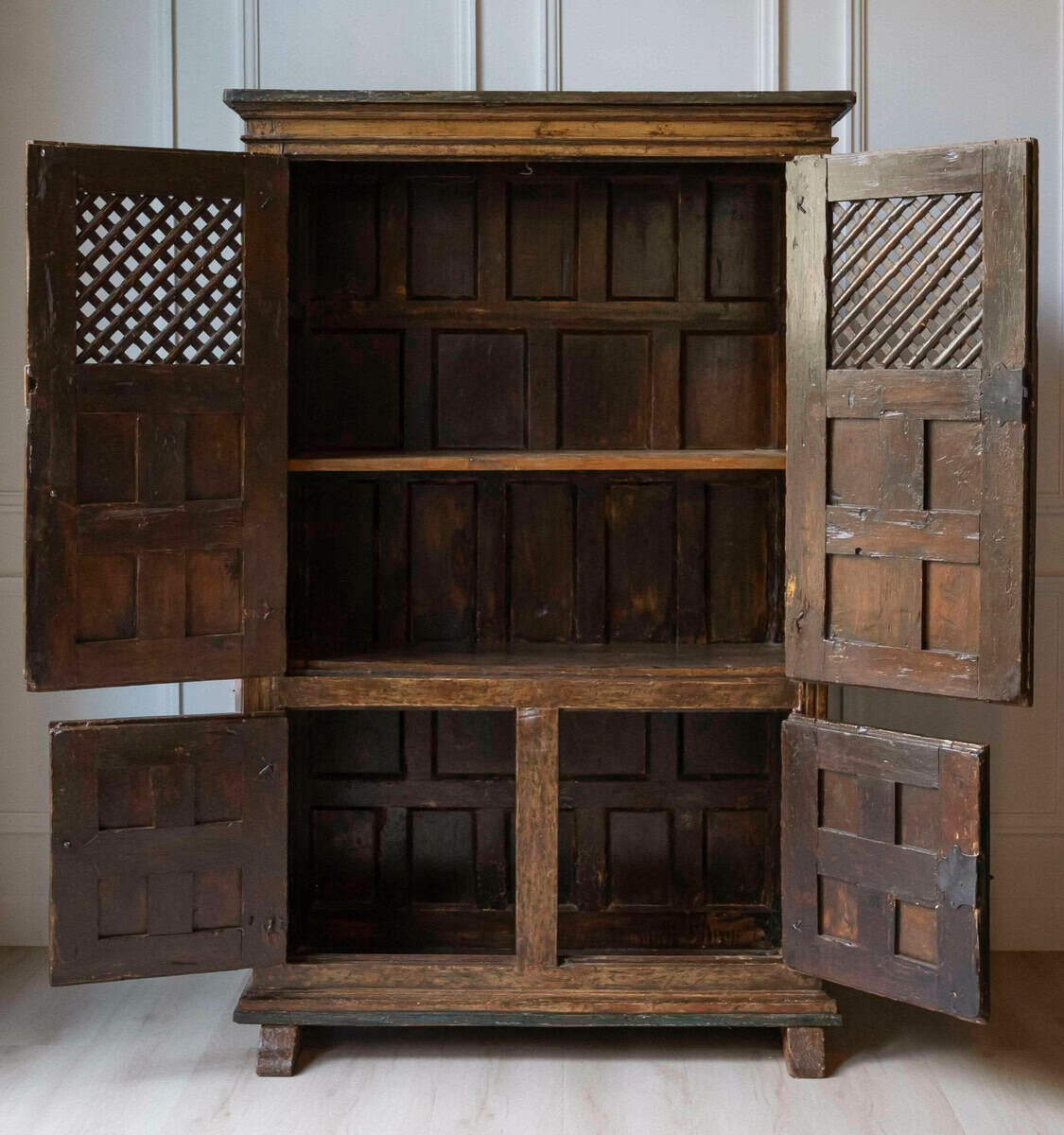 Spanish 18th Century Painted Cupboard-Cabinet with Original Finish - JAA