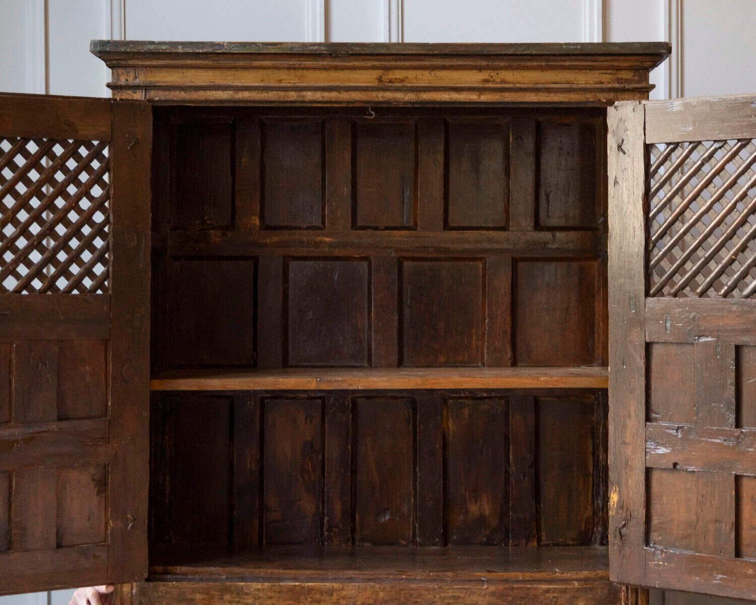 Spanish 18th Century Painted Cupboard-Cabinet with Original Finish - JAA