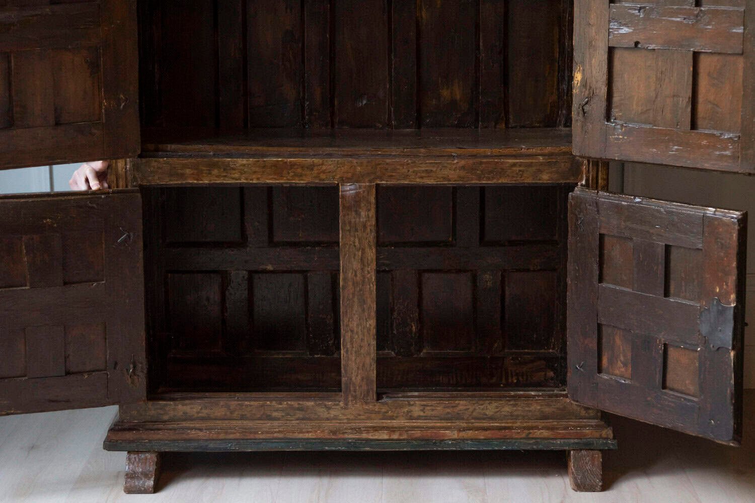 Spanish 18th Century Painted Cupboard-Cabinet with Original Finish - JAA