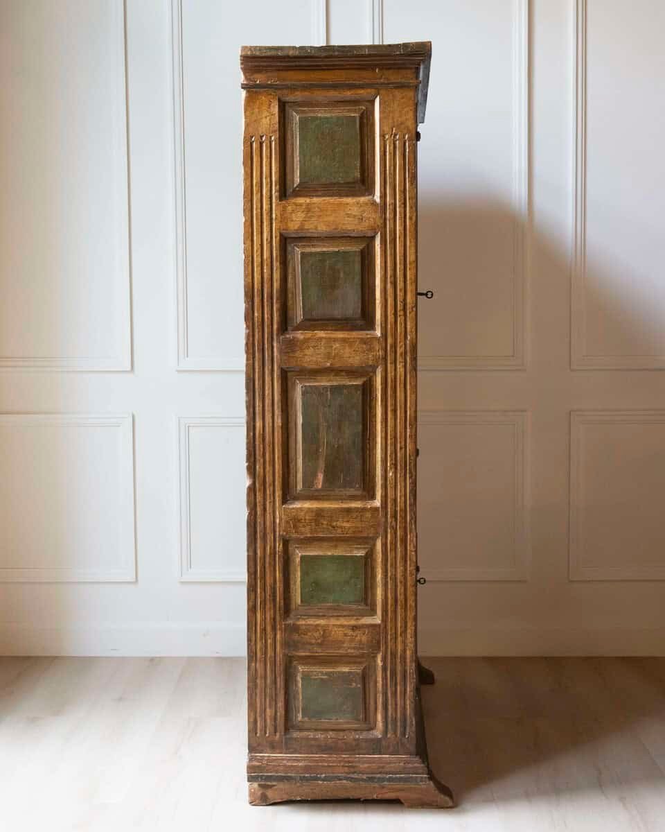 Spanish 18th Century Painted Cupboard-Cabinet with Original Finish - JAA