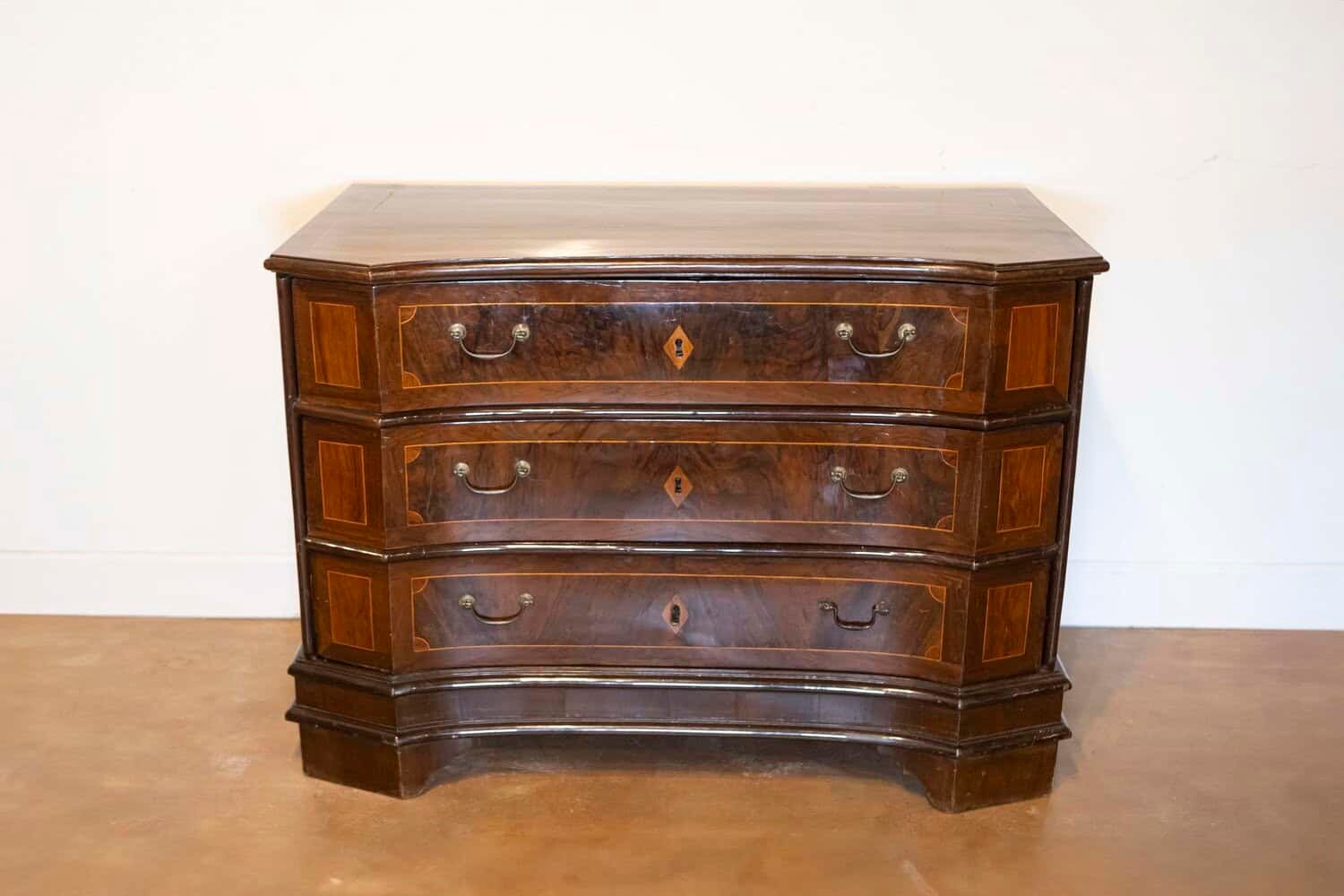 17th Century Italian Baroque Walnut Commode — Rare Period Piece - JAA