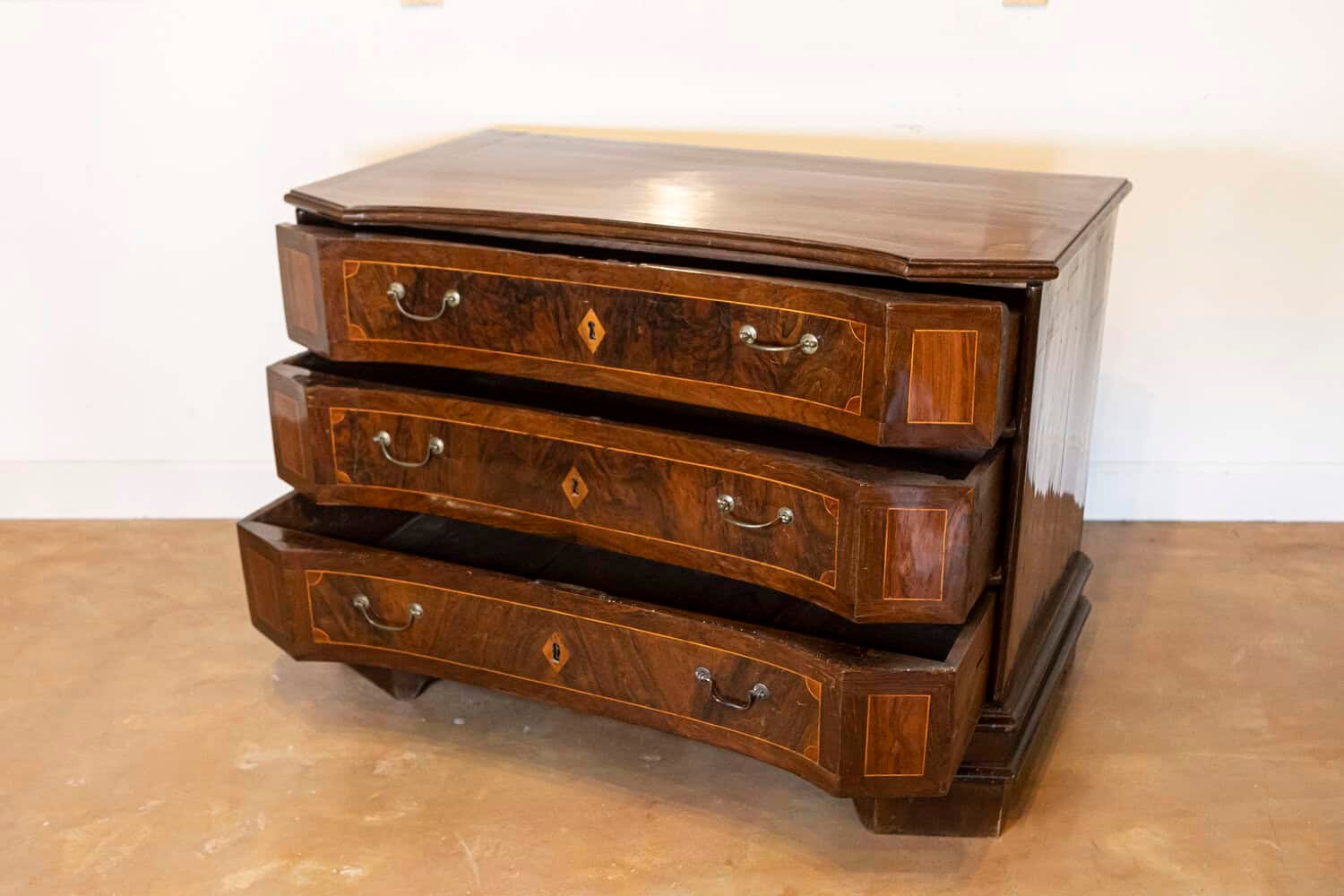 17th Century Italian Baroque Walnut Commode — Rare Period Piece - JAA