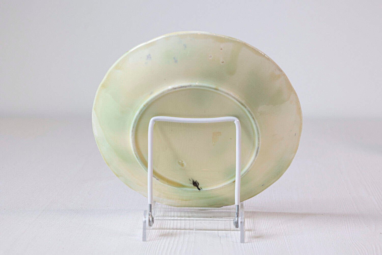 French 19th Century Majolica Grape Plates with Their Leaves - JAA