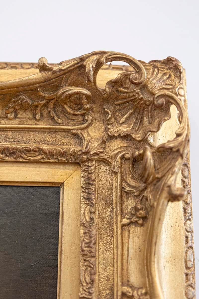 French 1870s Napoleon III Period Still-Life Painting with Giltwood Carved Frame - JAA