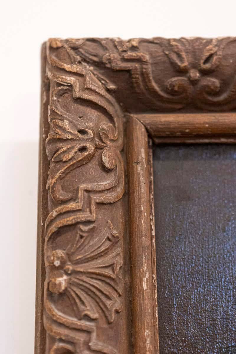 French 19th Century Framed Still-life Floral Painting with Dog and Rabbit Motifs - JAA