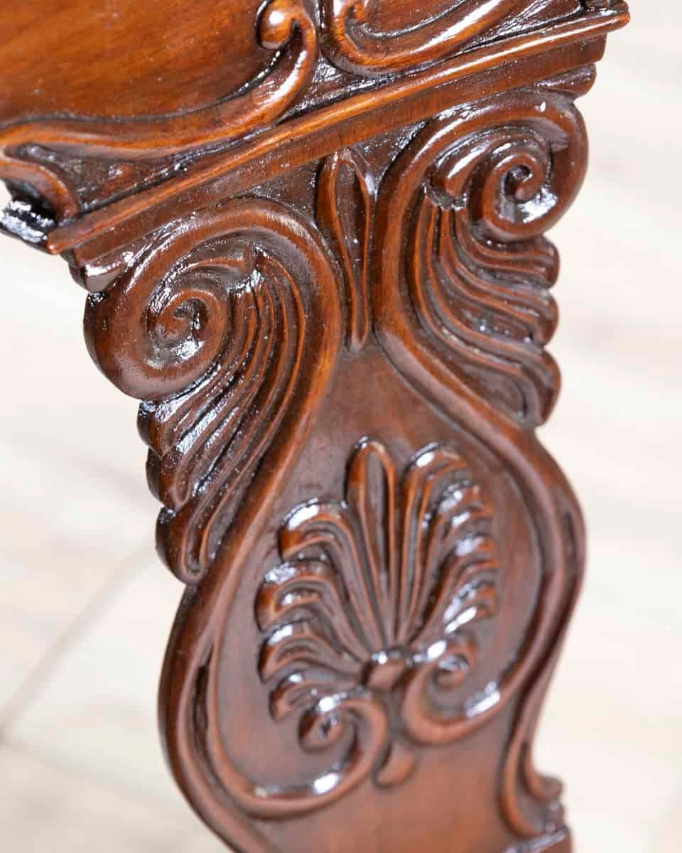 Set of Four 19th-Century Lombard Gondola Chairs in Carved Walnut - JAA