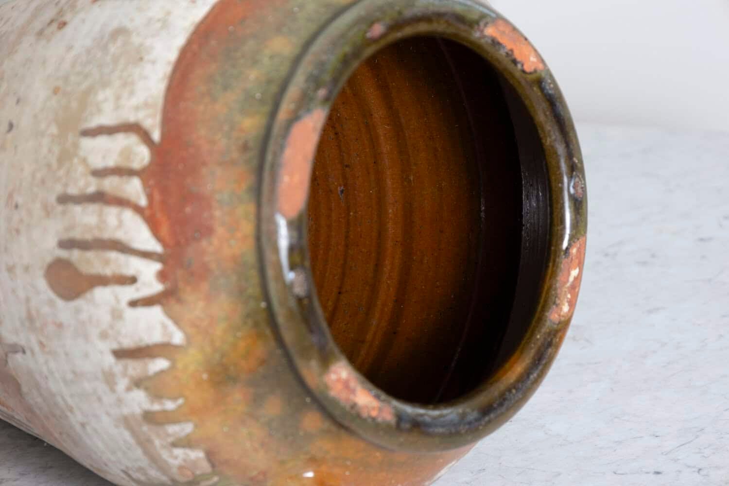 19th Century Spanish Provincial Glazed Pottery Vessel - JAA