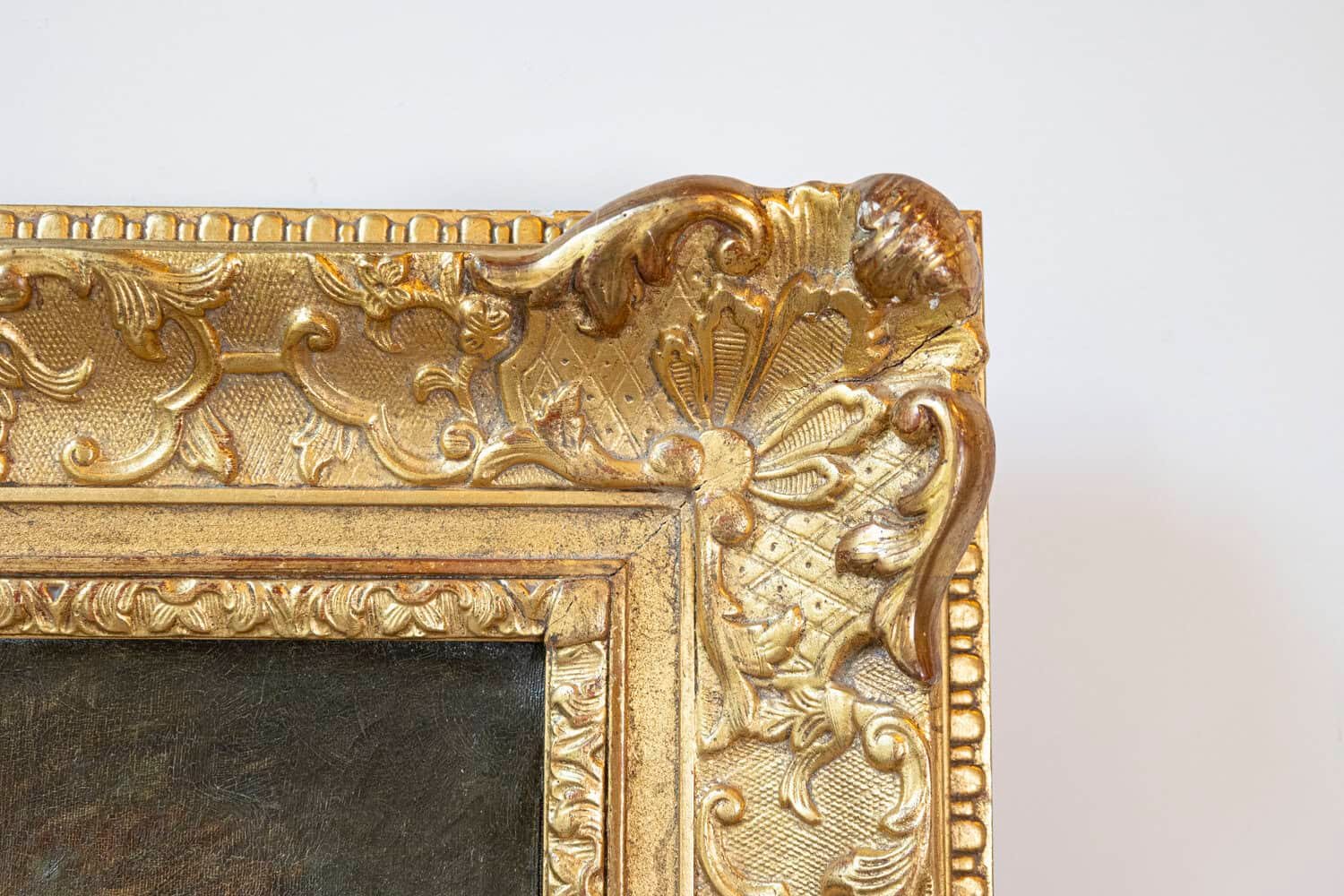 French 1860s Still-Life Painting by Agénorie Monique Laurenceau in Gilt Frame - JAA