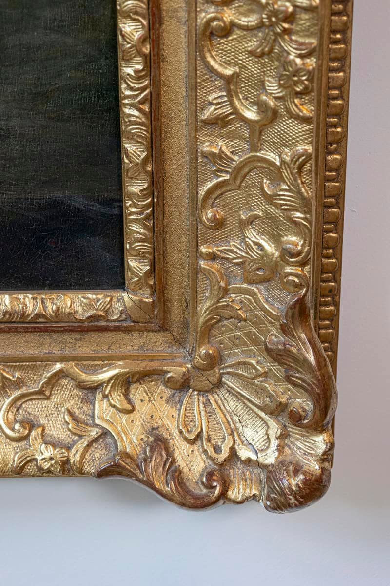 French 1860s Still-Life Painting by Agénorie Monique Laurenceau in Gilt Frame - JAA