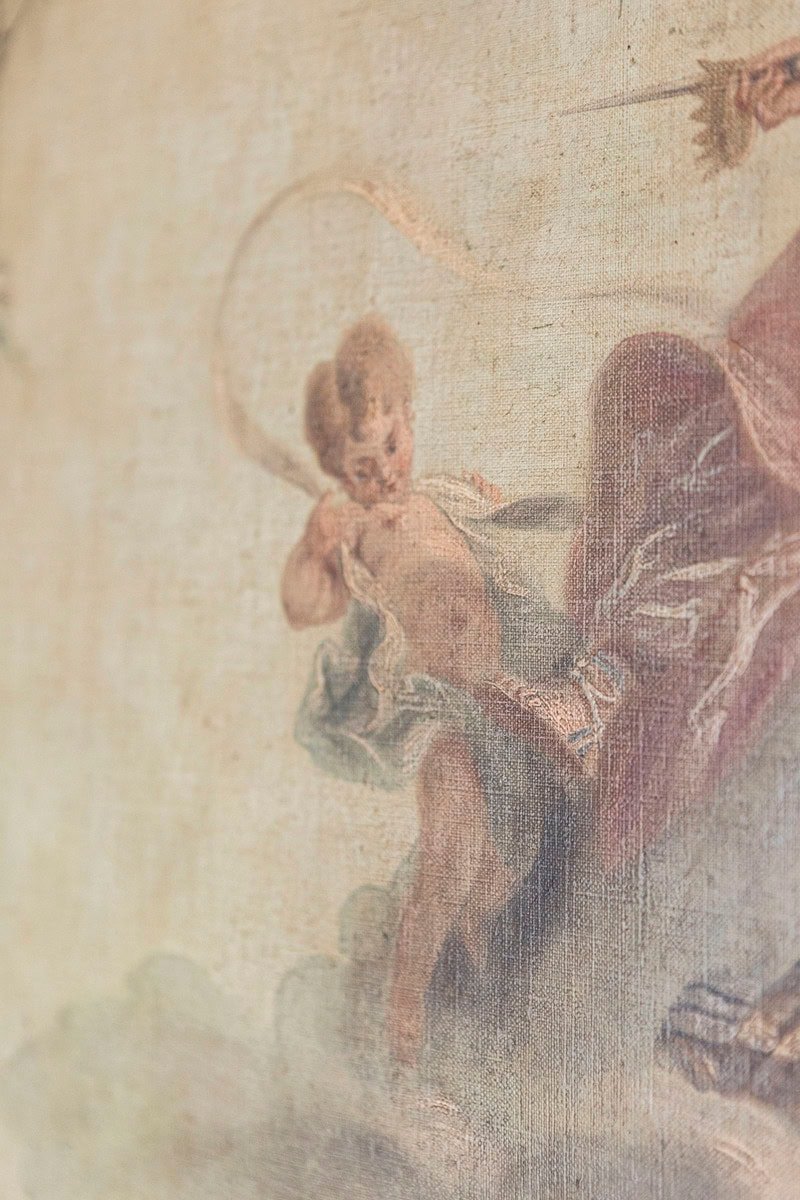 ON HOLD - French 1850s Napoléon III Framed Architectural Panel with Allegory of the Arts - JAA