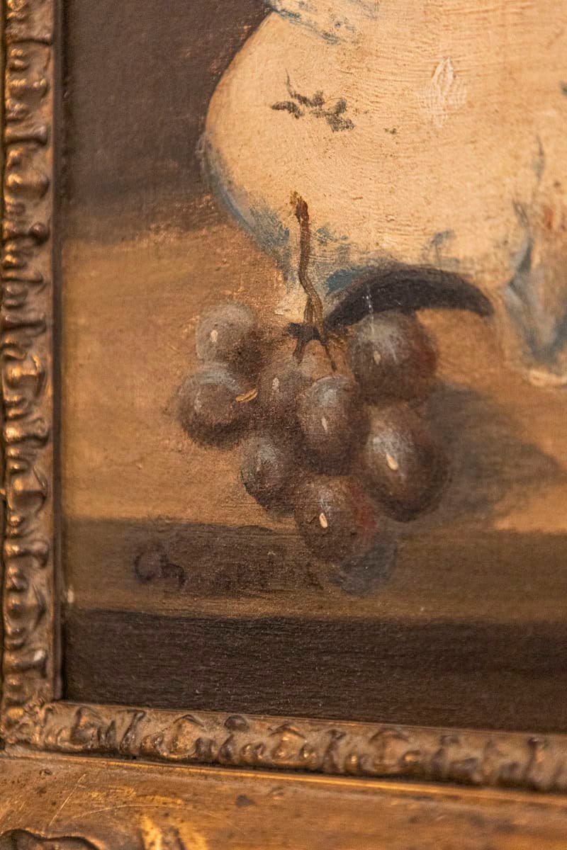 French 19th Century Framed and Signed Oil on Canvas Still-Life Painting - JAA