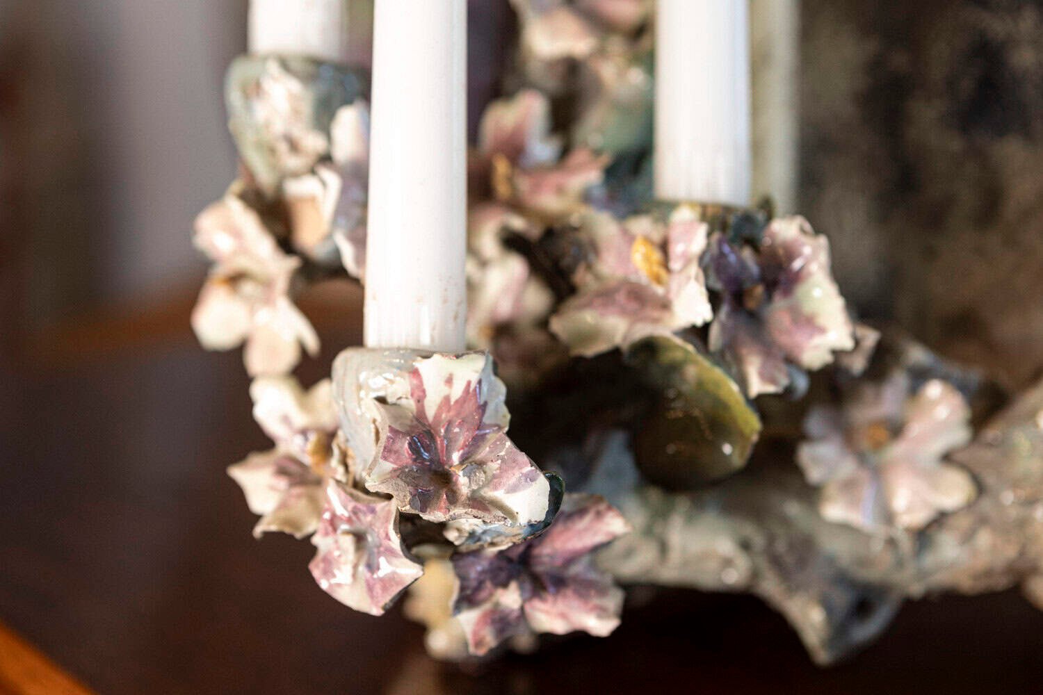 19th Century Italian Barbotine Mirror - JAA