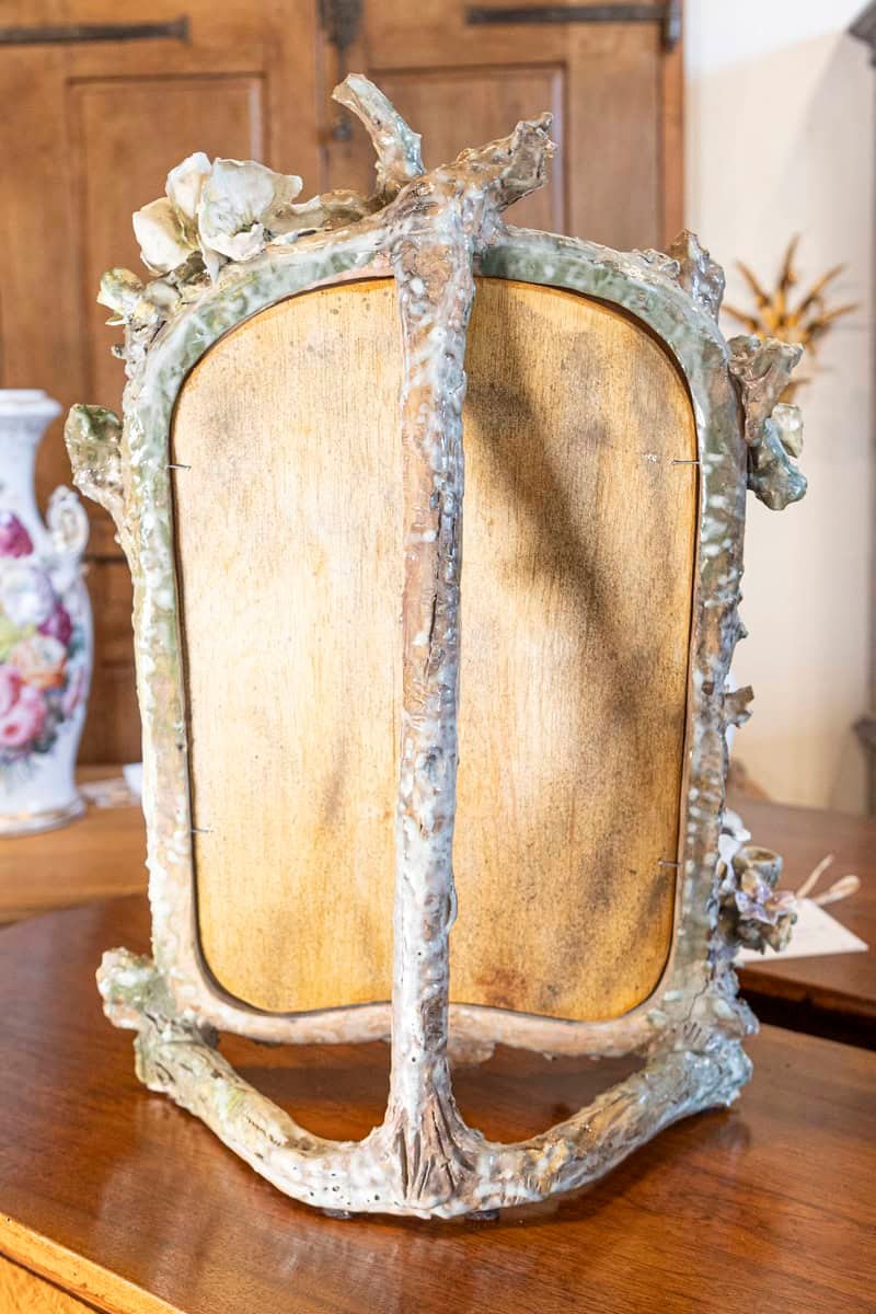 19th Century Italian Barbotine Mirror - JAA