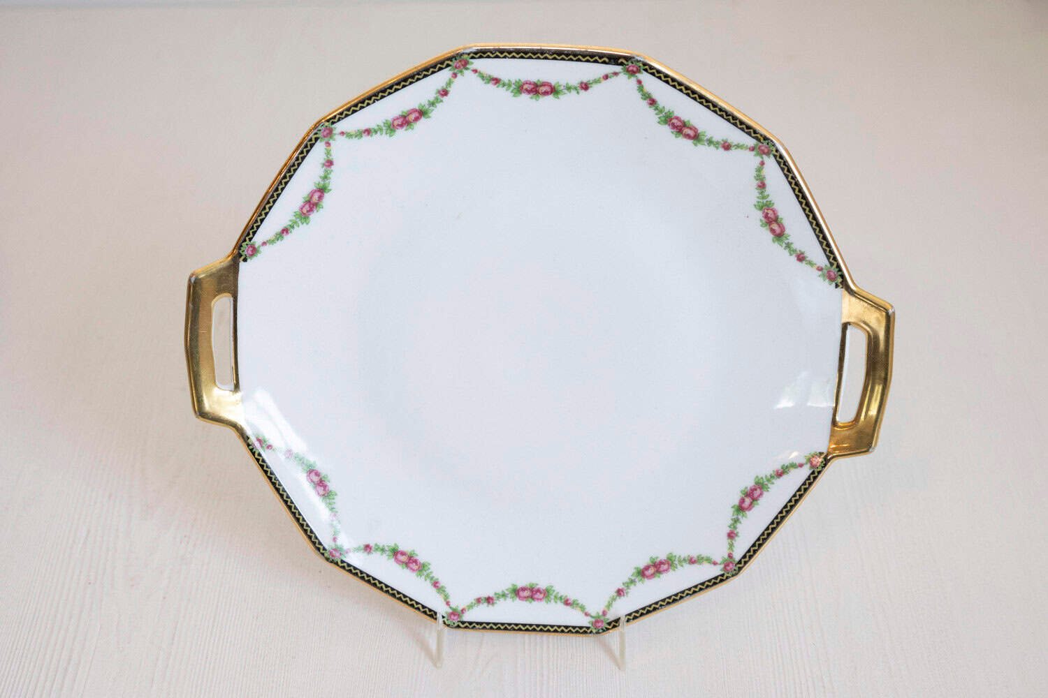 French 19th Century Larchevêque UML Limoges Porcelain Set of 11 Dessert Plates and Platter - JAA