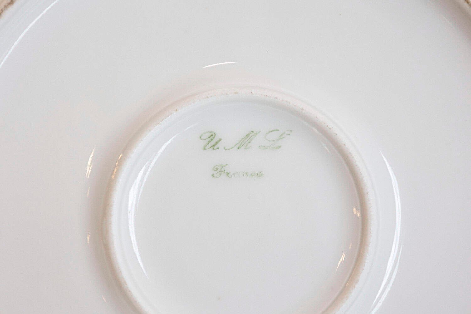 French 19th Century Larchevêque UML Limoges Porcelain Set of 11 Dessert Plates and Platter - JAA