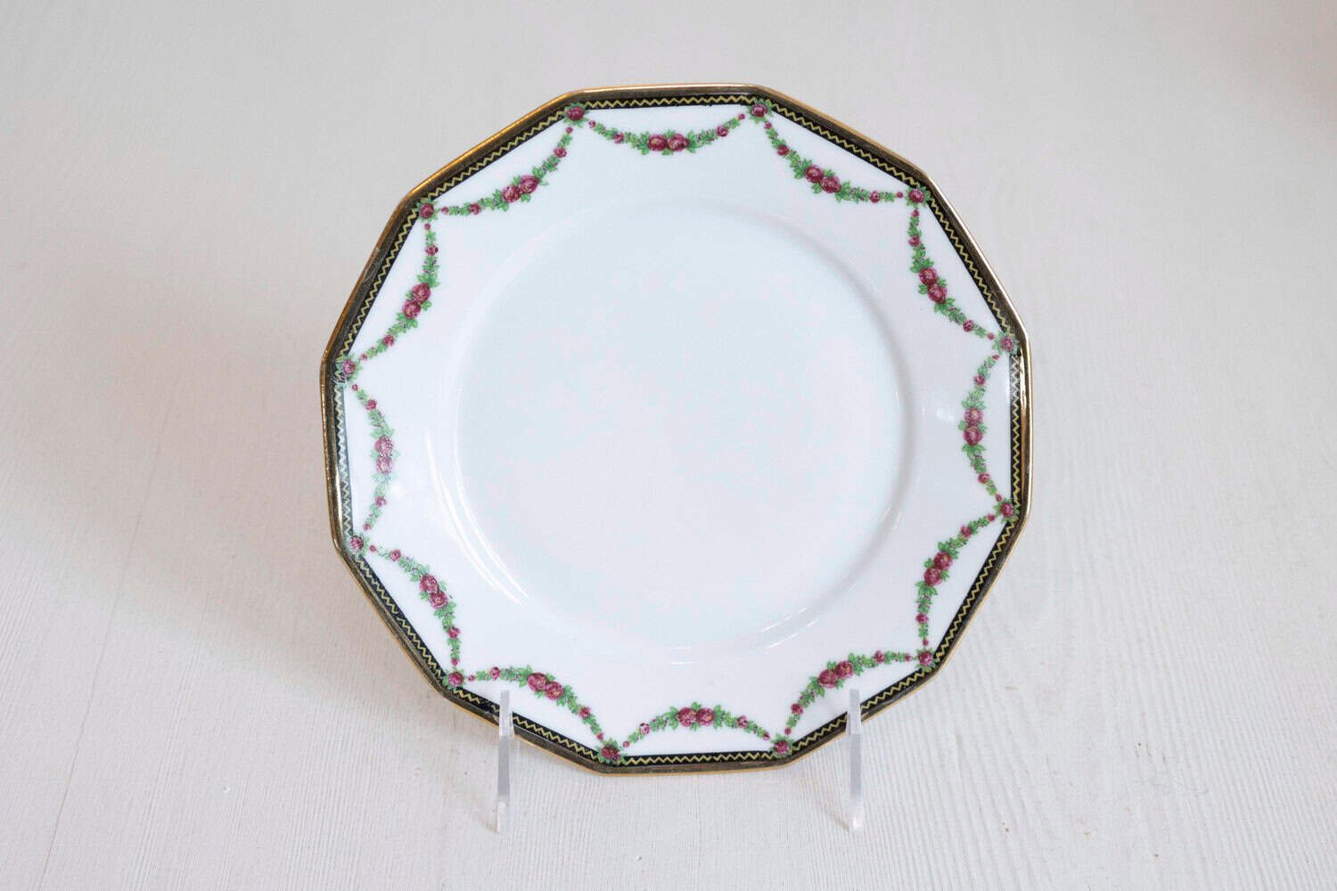 French 19th Century Larchevêque UML Limoges Porcelain Set of 11 Dessert Plates and Platter - JAA