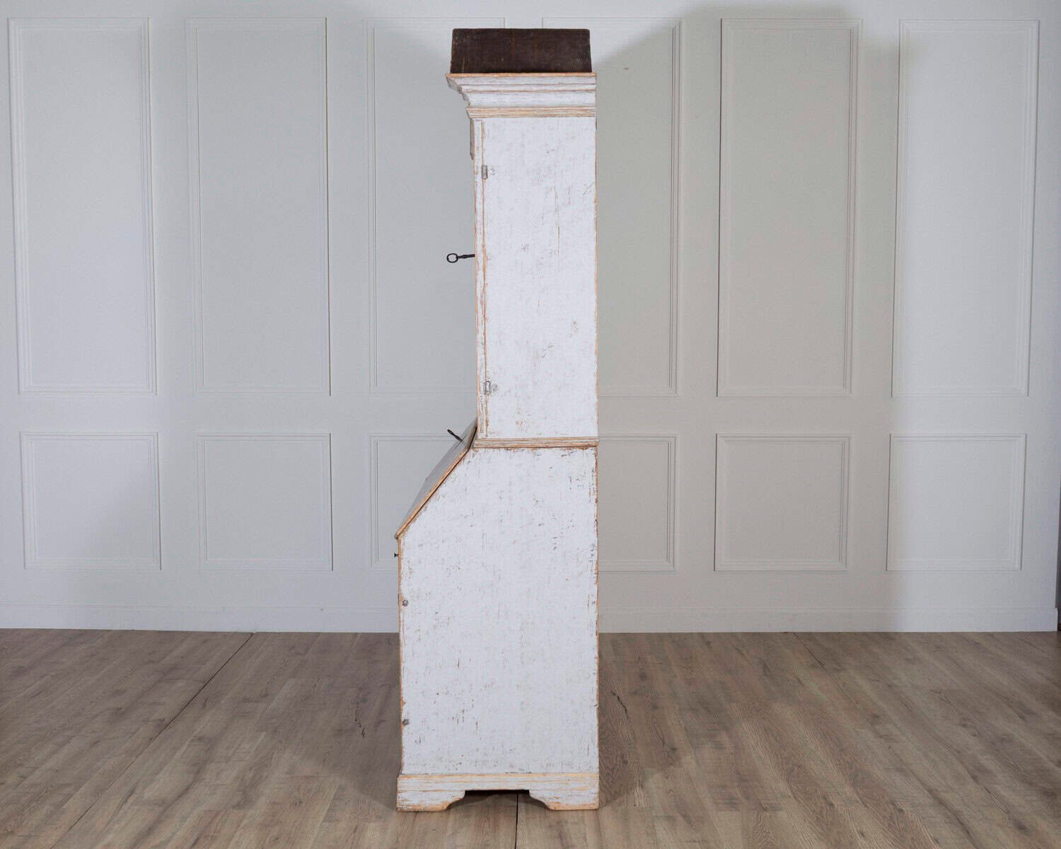 Large Swedish Painted Secretary from Värmland, Dated 1854 - JAA