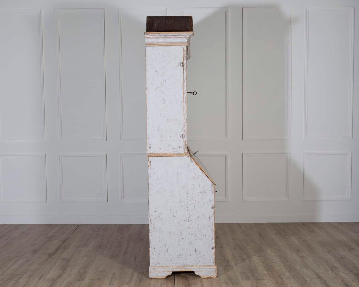 Large Swedish Painted Secretary from Värmland, Dated 1854 - JAA