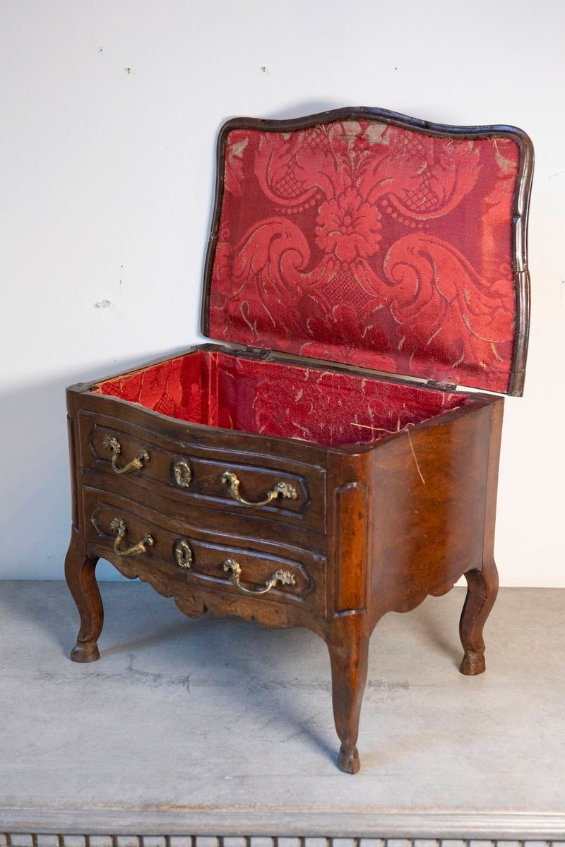 Miniature Provençale Louis XV Period 1725 Apprentice Commode with Lift Top - JAA