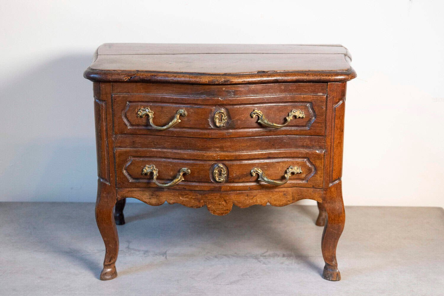 Miniature Provençale Louis XV Period 1725 Apprentice Commode with Lift Top - JAA