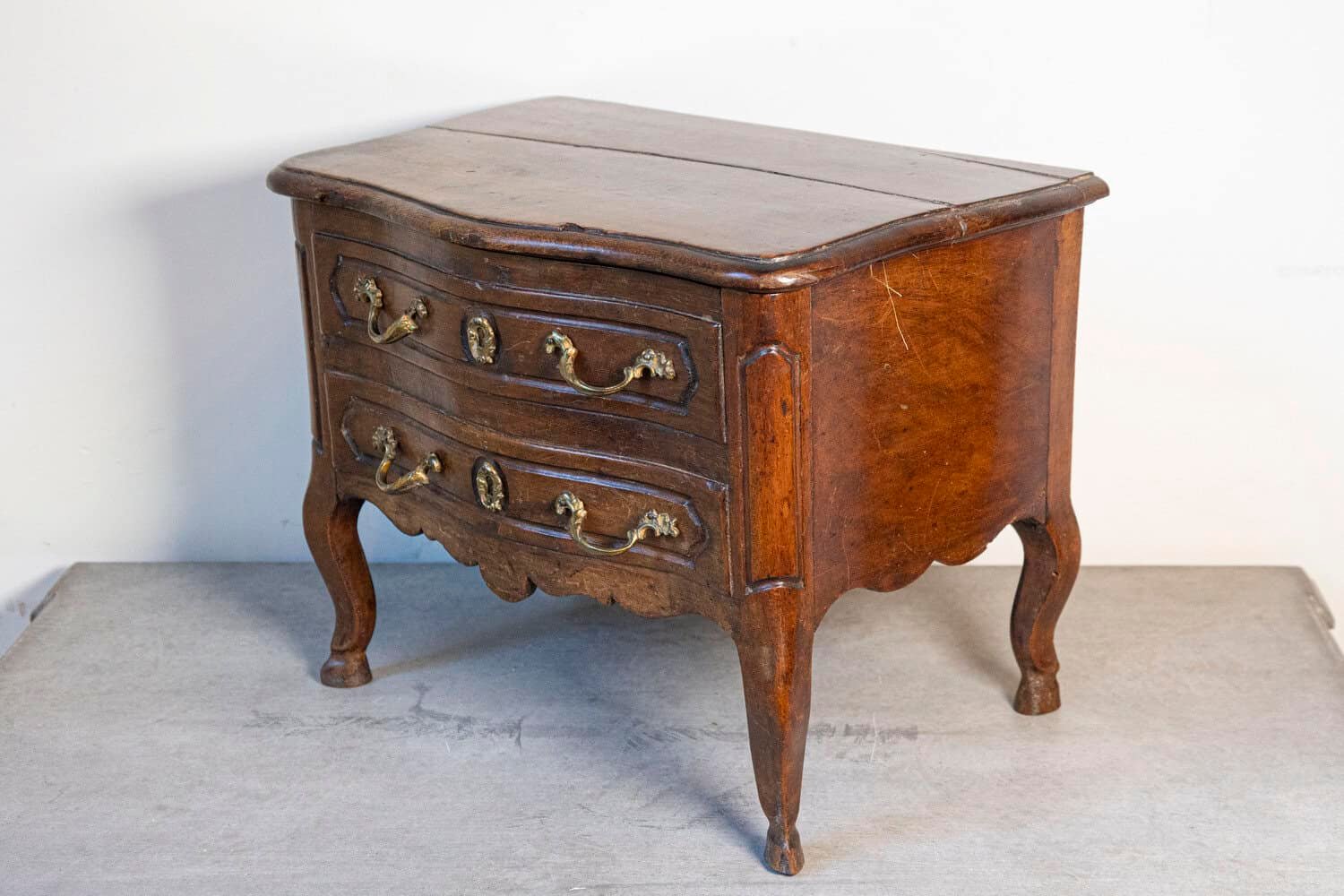 Miniature Provençale Louis XV Period 1725 Apprentice Commode with Lift Top - JAA