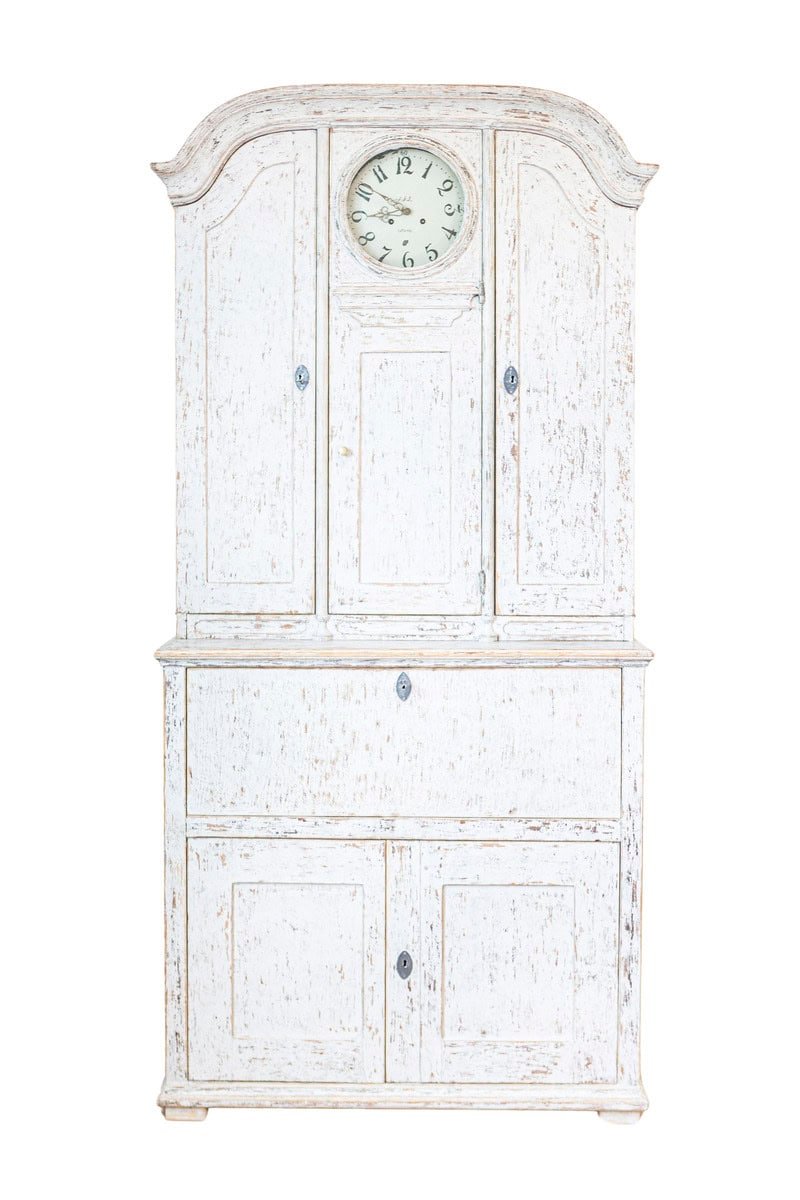 19th Century Swedish Clock Secretary Circa 1820