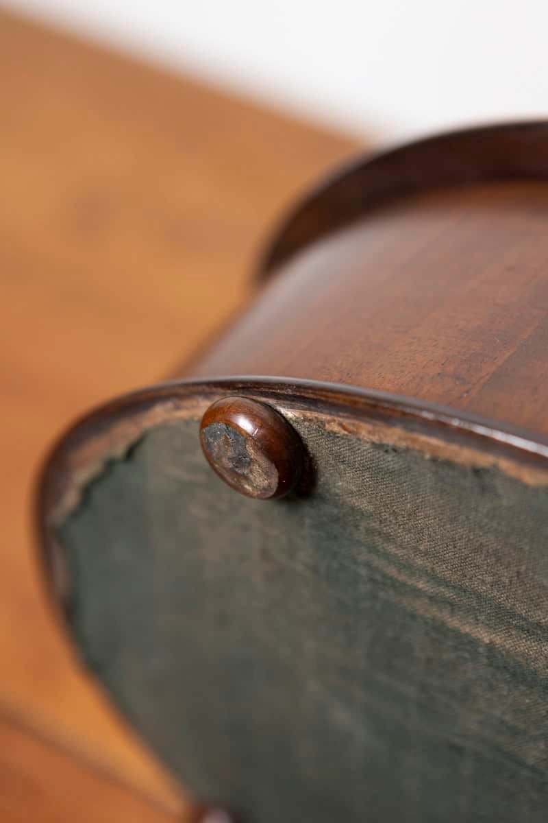Danish 19th Century Walnut Round Box with Floral Marquetry Lid, Circa 1880 - JAA