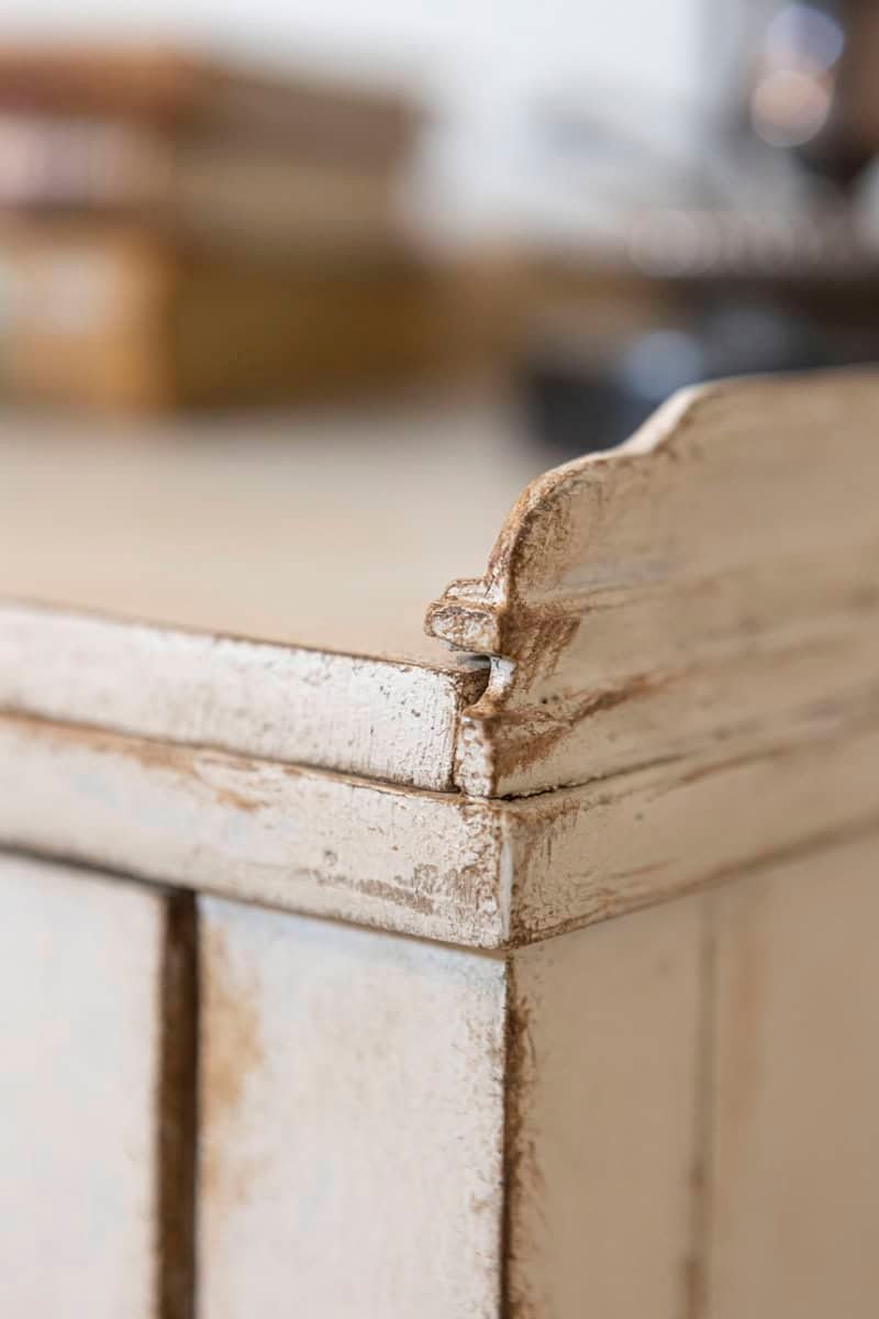 Swedish 19th Century Gray Cream Painted Nightstand with Drawer and Double Doors - JAA