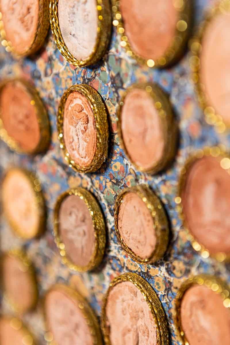 19th Century French Framed Cameo Collection with Gilt Accents - JAA