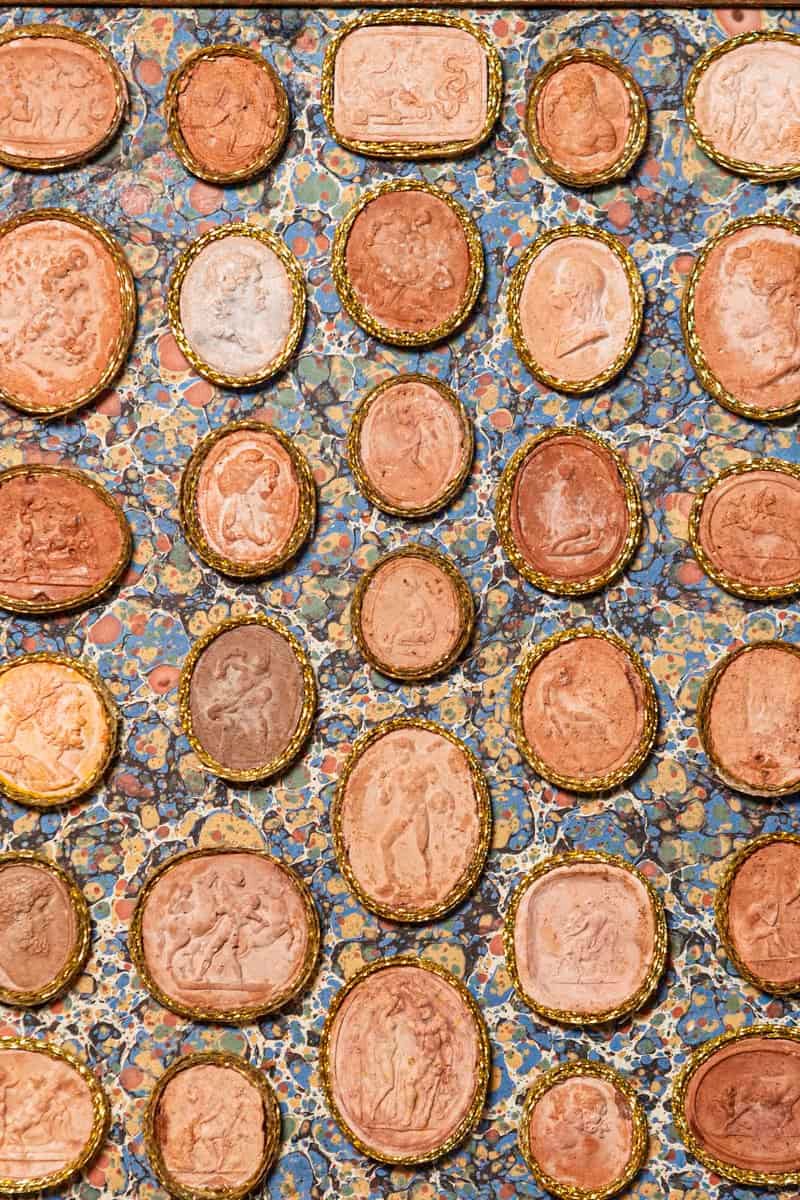 19th Century French Framed Cameo Collection with Gilt Accents - JAA