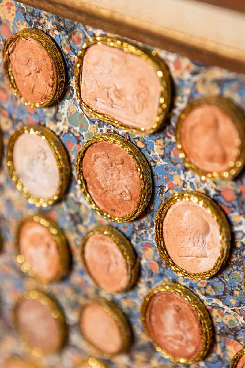 19th Century French Framed Cameo Collection with Gilt Accents - JAA