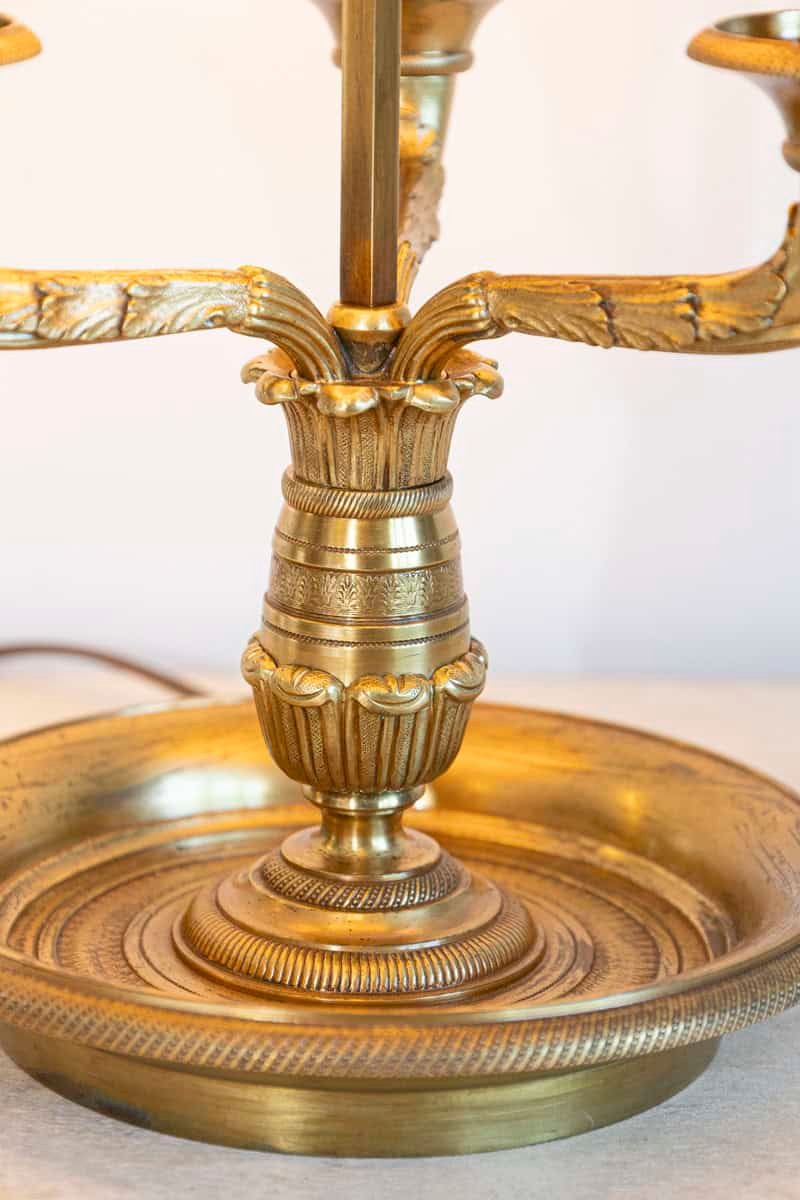 20th Century French Bouillotte Lamp with Black Tôle Shade - JAA