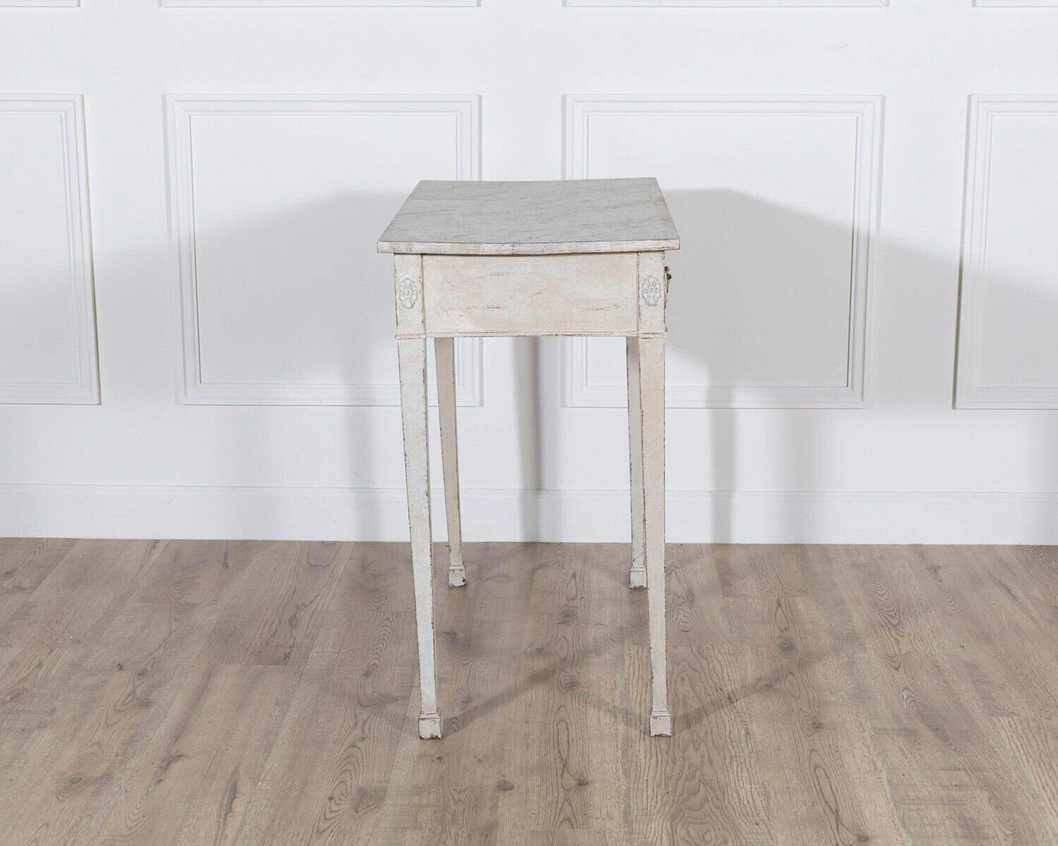 Danish Neoclassical Painted Console Table with Marbled Top, Circa 1820 - JAA