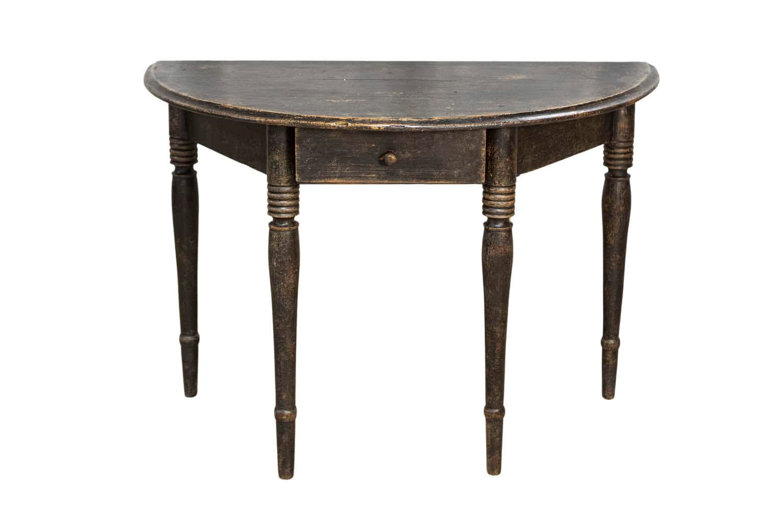 19th Century Swedish Demi Lune Console Table Circa 1860 - JAA