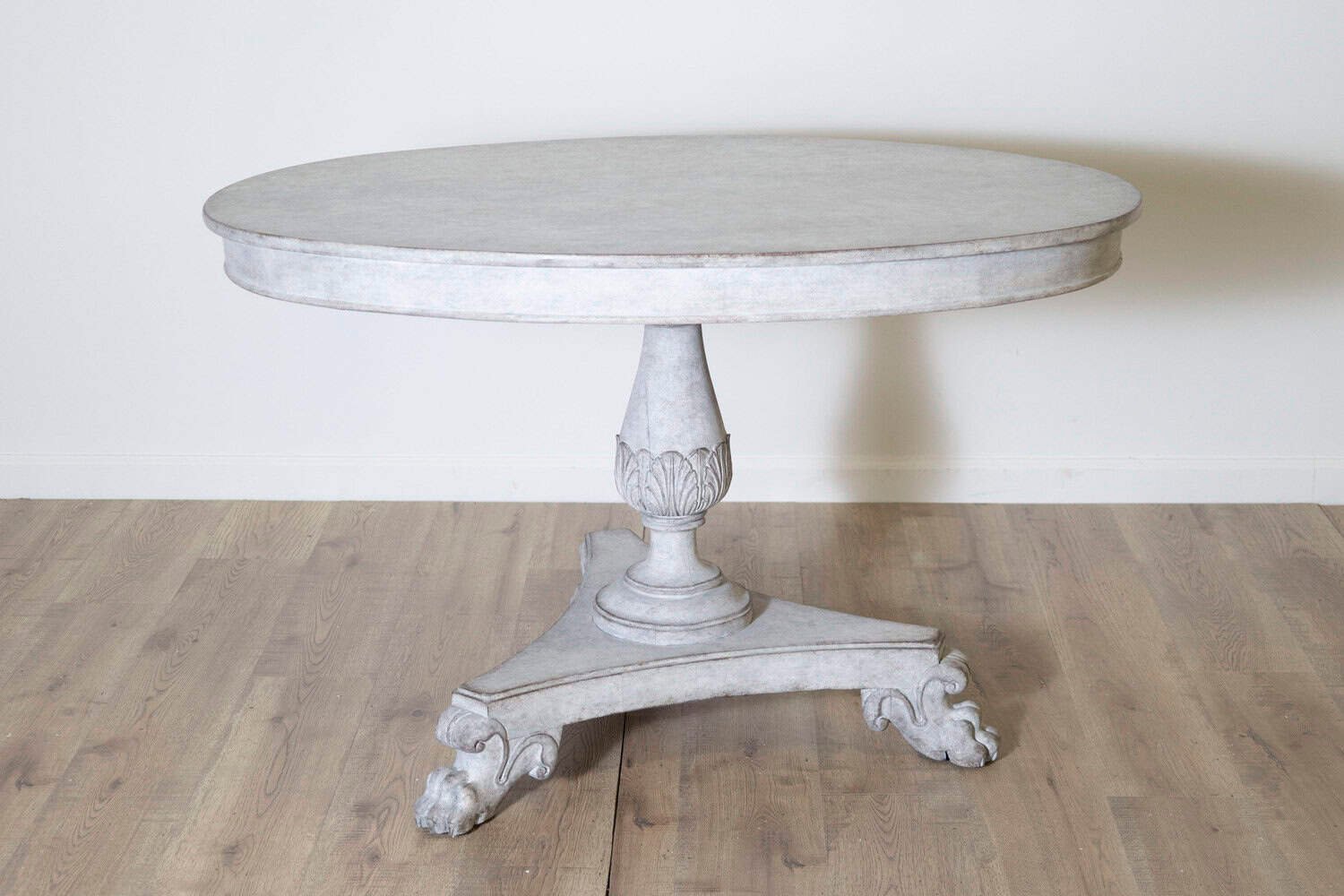 19th Century Swedish Oval Pedestal Table Circa 1890 - JAA