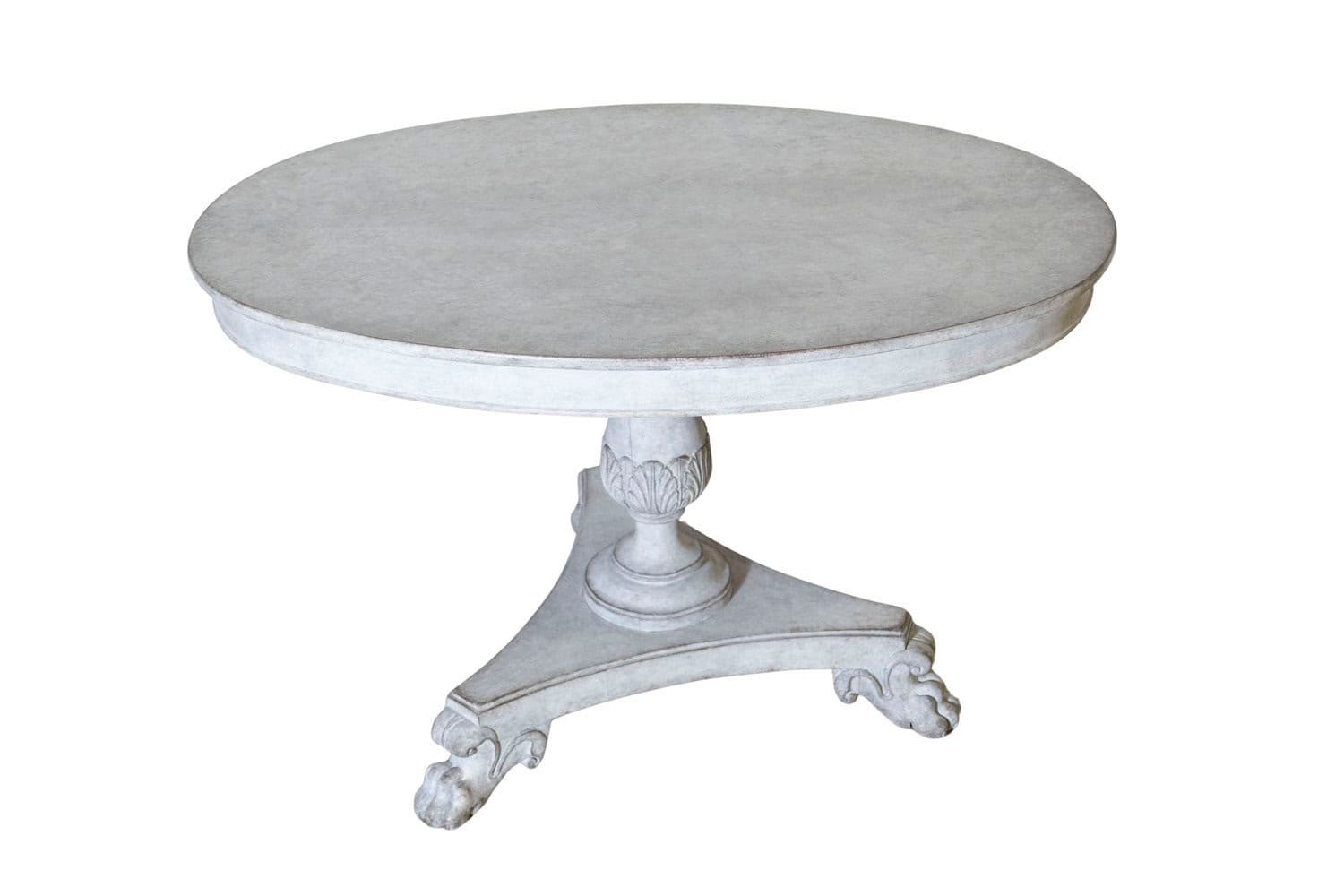 19th Century Swedish Oval Pedestal Table Circa 1890
