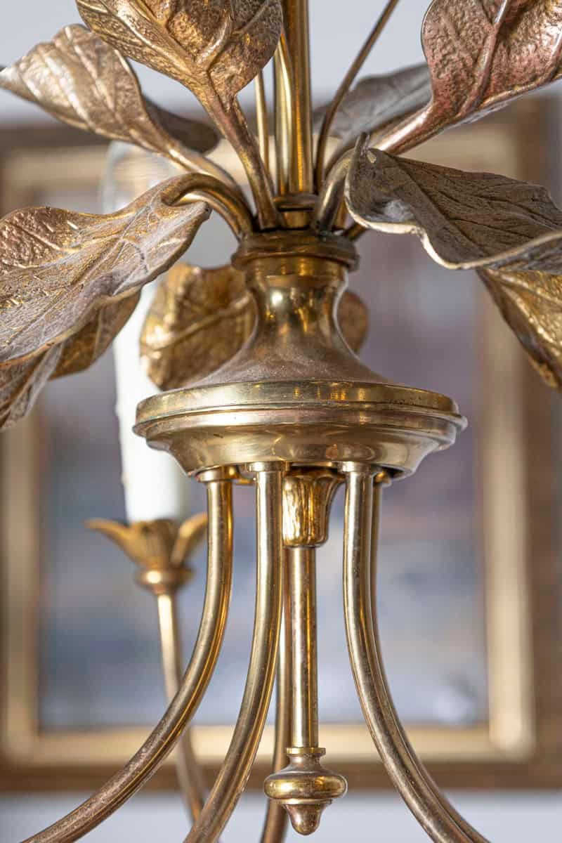 20th Century French Maison Charles-Inspired Gilt Bronze Chandelier - JAA