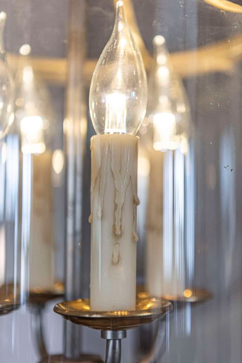 Sophisticated 20th Century French Brass and Nickel Lantern - JAA