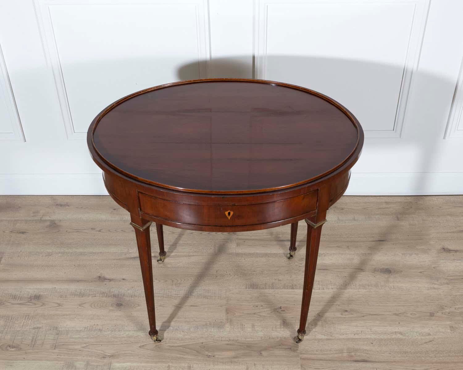 19th Century Louis XVI–Style Multifunction Oval Mahogany Table with Triple Tops - JAA