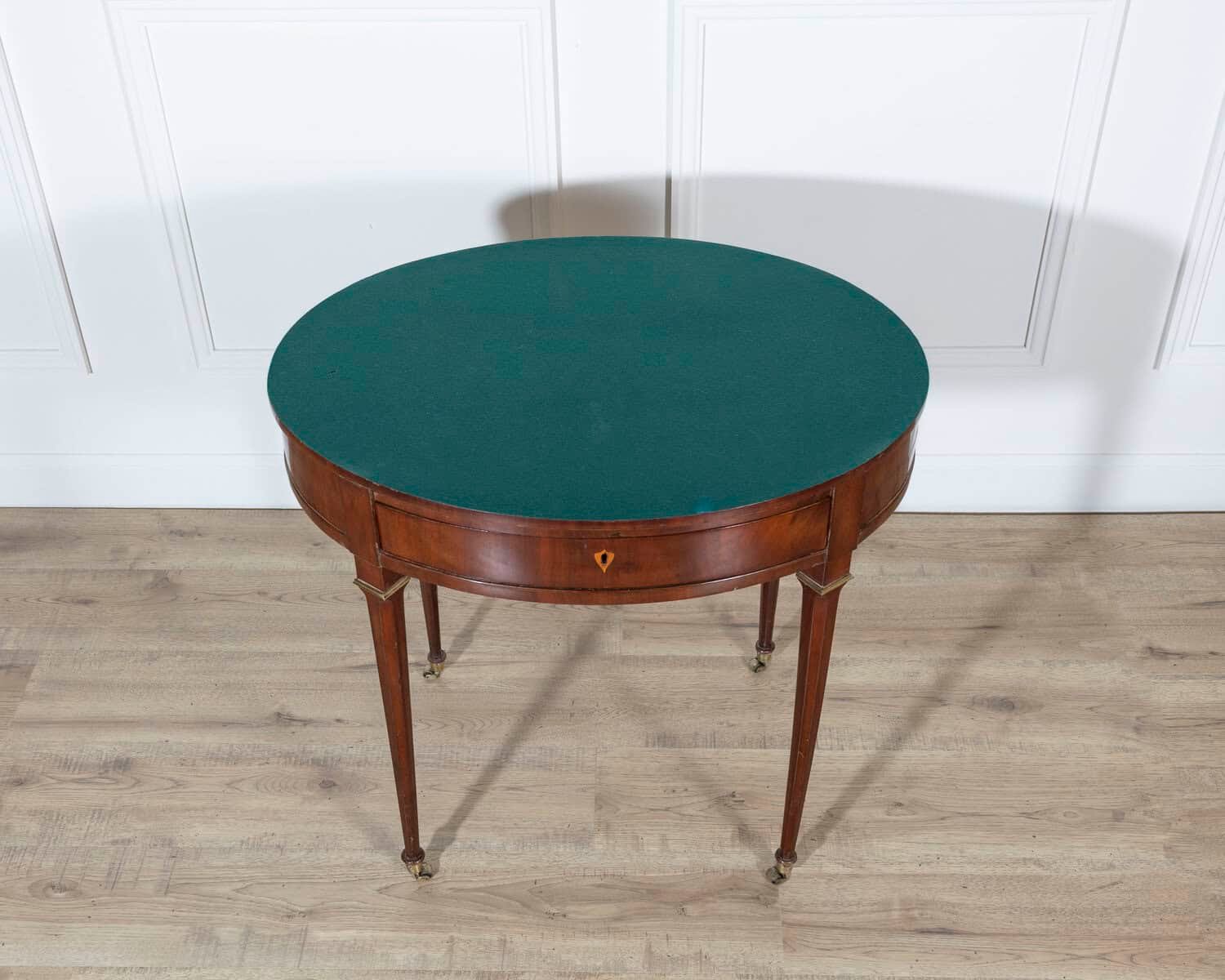 19th Century Louis XVI–Style Multifunction Oval Mahogany Table with Triple Tops - JAA