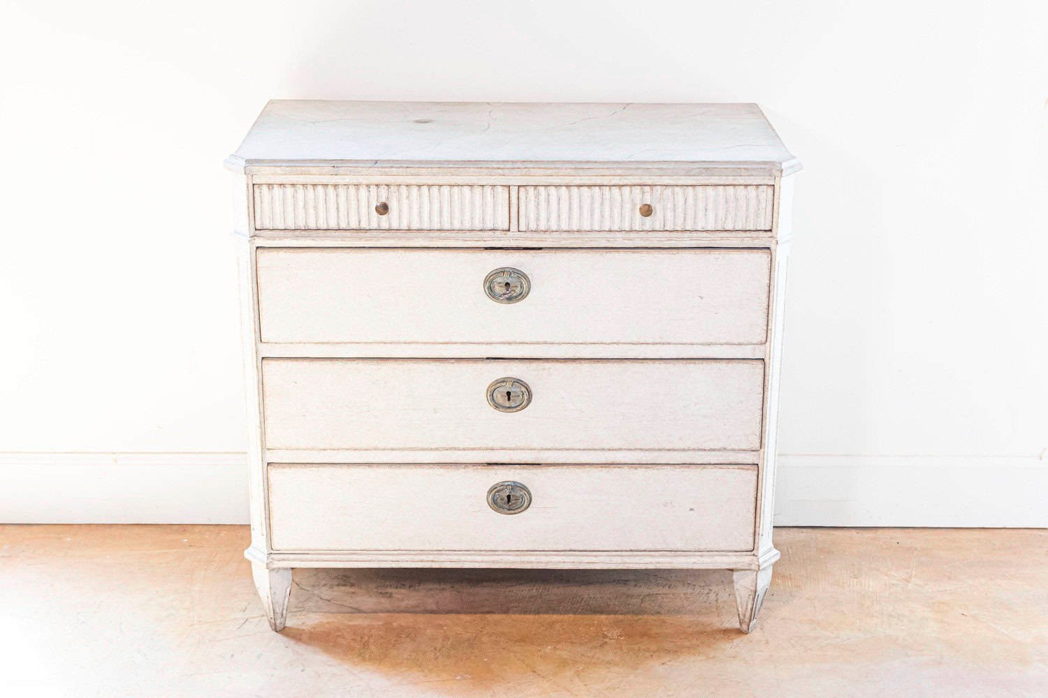 Swedish Painted Gustavian Style Chest of Drawers - JAA